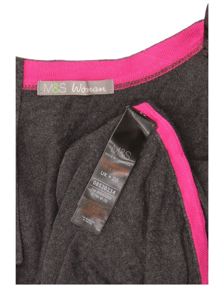 Marks & Spencer Damen Übergroßer Pullover mit U-Boot-Ausschnitt, UK 20 2XL Grau