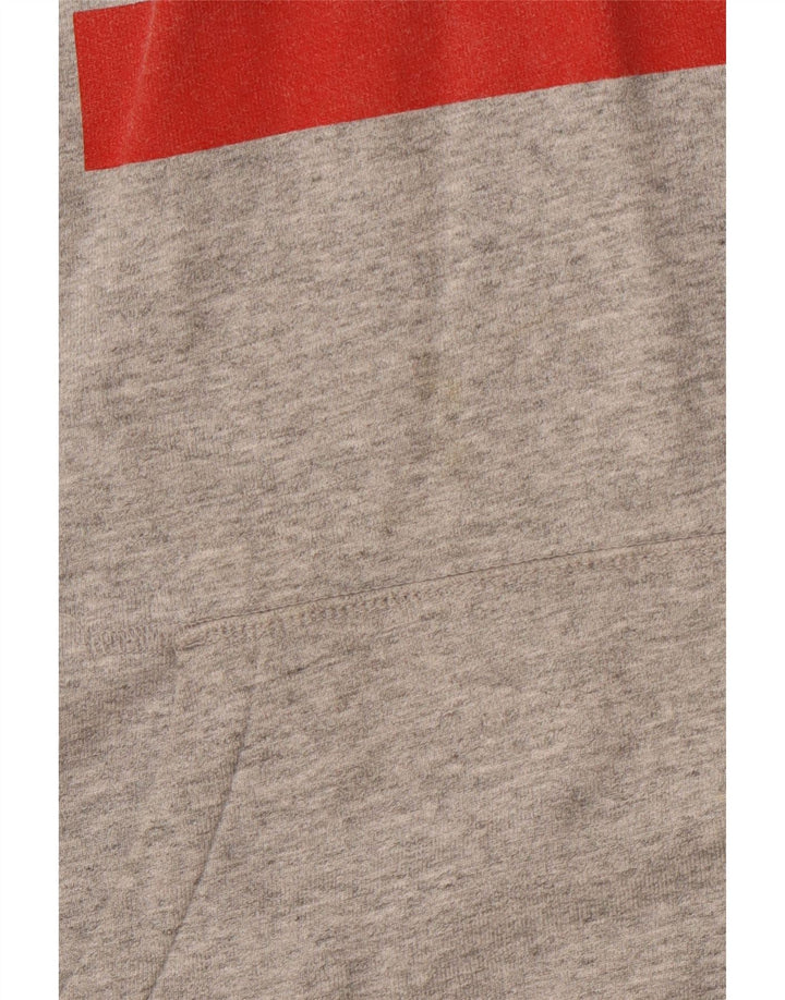 LEVI'S Damen-Kapuzenpullover mit Grafik, UK 14, mittelgrau gefleckte Baumwolle