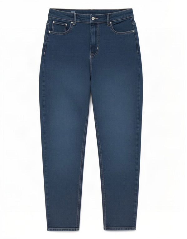 Marks & Spencer Damen Tapered Jeans UK 14 Large W32 L27 Blaue Baumwolle