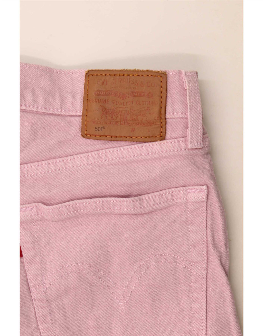 Levi's Damen 501 Straight Jeans W28 L29 Rosa