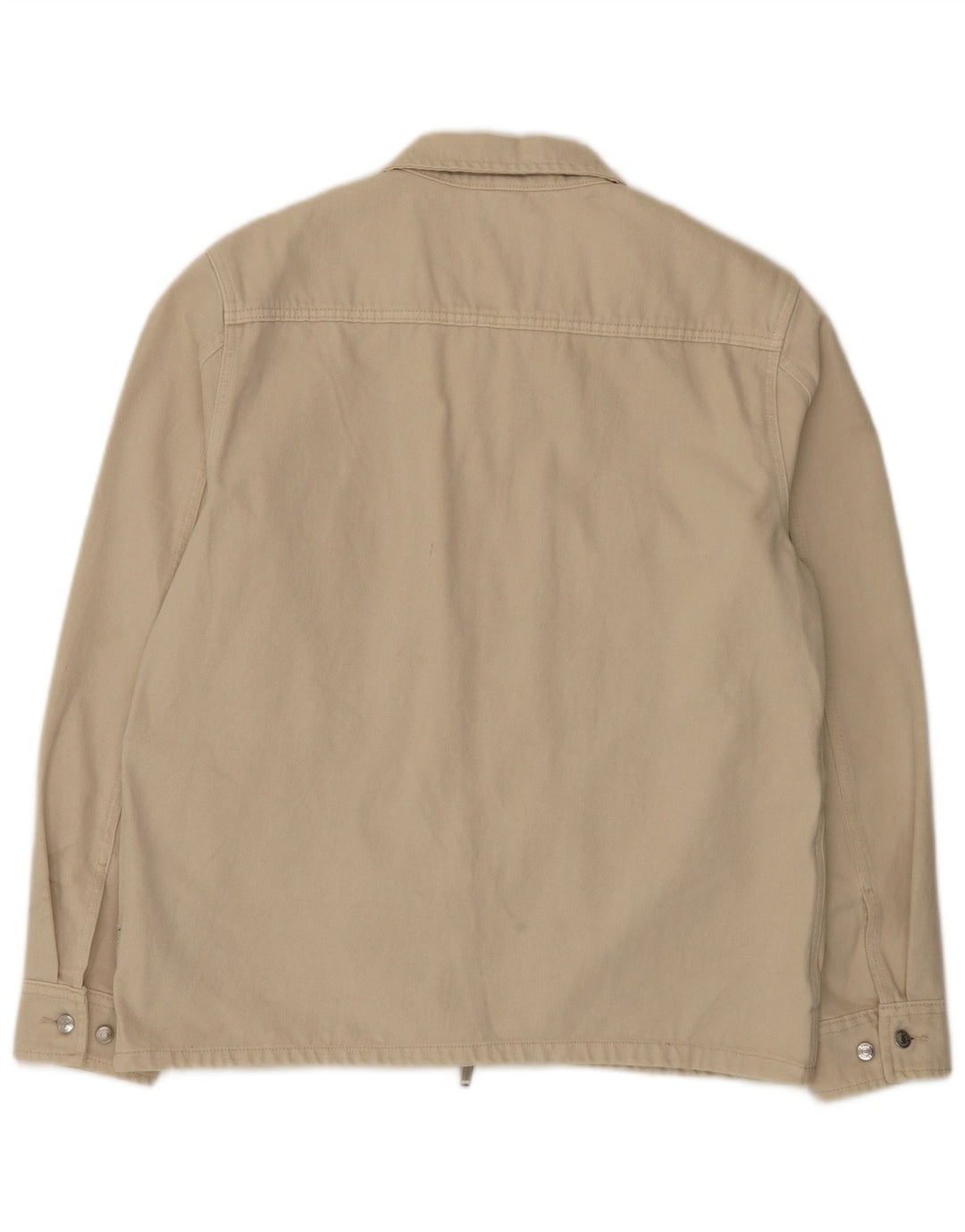 Zara Herren Utility Jacke UK 42 XL Beige Baumwolle