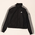 Adidas Mädchen-Trainingsanzug-Top-Jacke, 14–15 Jahre, schwarzes Polyester