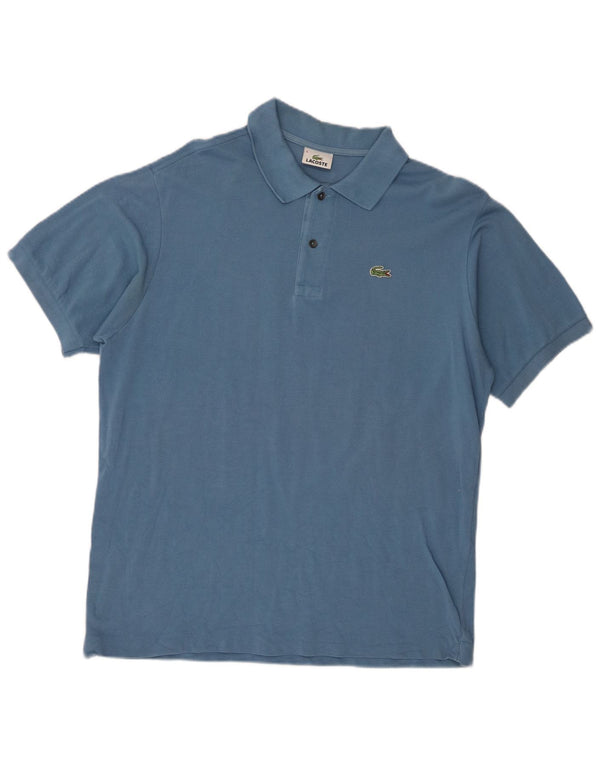 Lacoste Herren-Poloshirt, Größe 6 XL, blaue Baumwolle