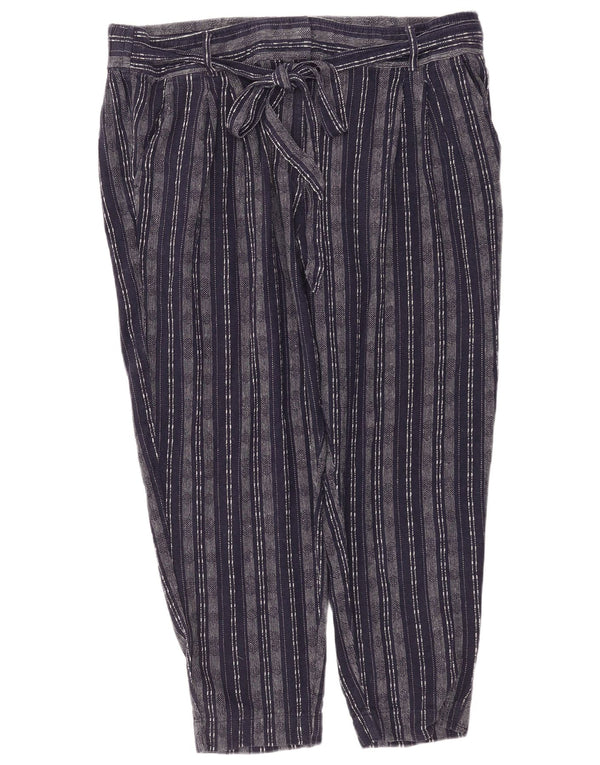 Marks & Spencer Damen Chinohose UK 20 2XL W40 L27 Marineblau gestreift