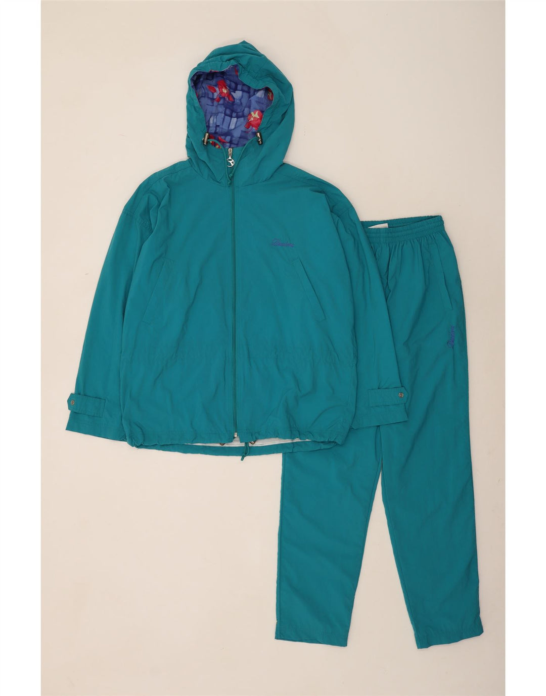 Diadora Damen-Trainingsanzug mit Kapuze, übergroß, komplett, UK 14, Mittelblau, Polyamid