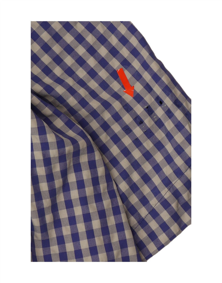 ADIDAS Mens Clima 365 Short Sleeve Shirt 2XL Blue Gingham Polyester Vintage Adidas and Second-Hand Adidas from Messina Hembry 