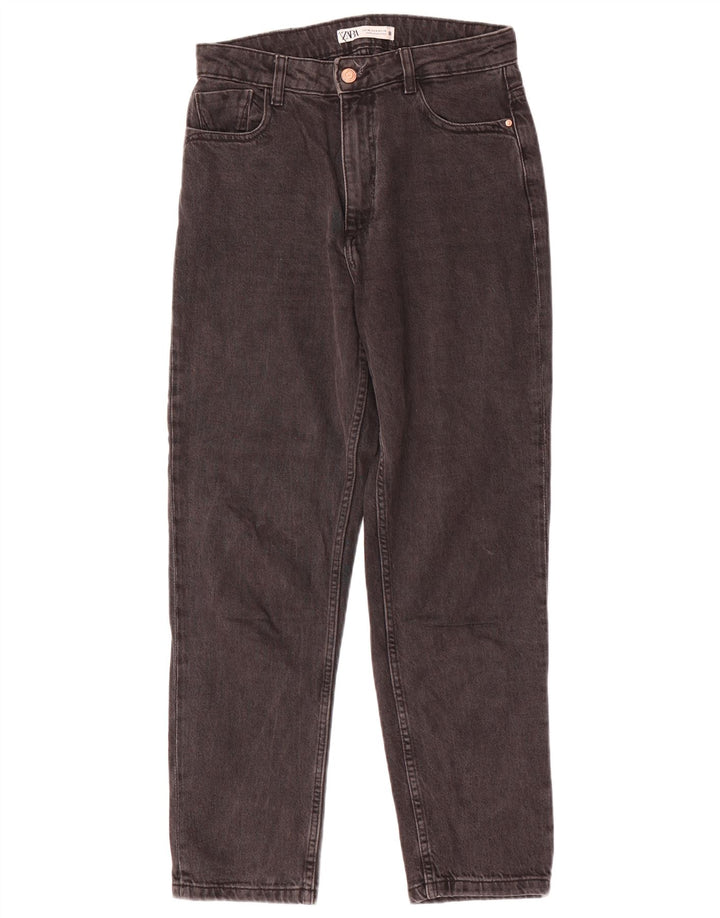 Zara Damen Tapered Jeans EU 38 Small W28 L28 Grau
