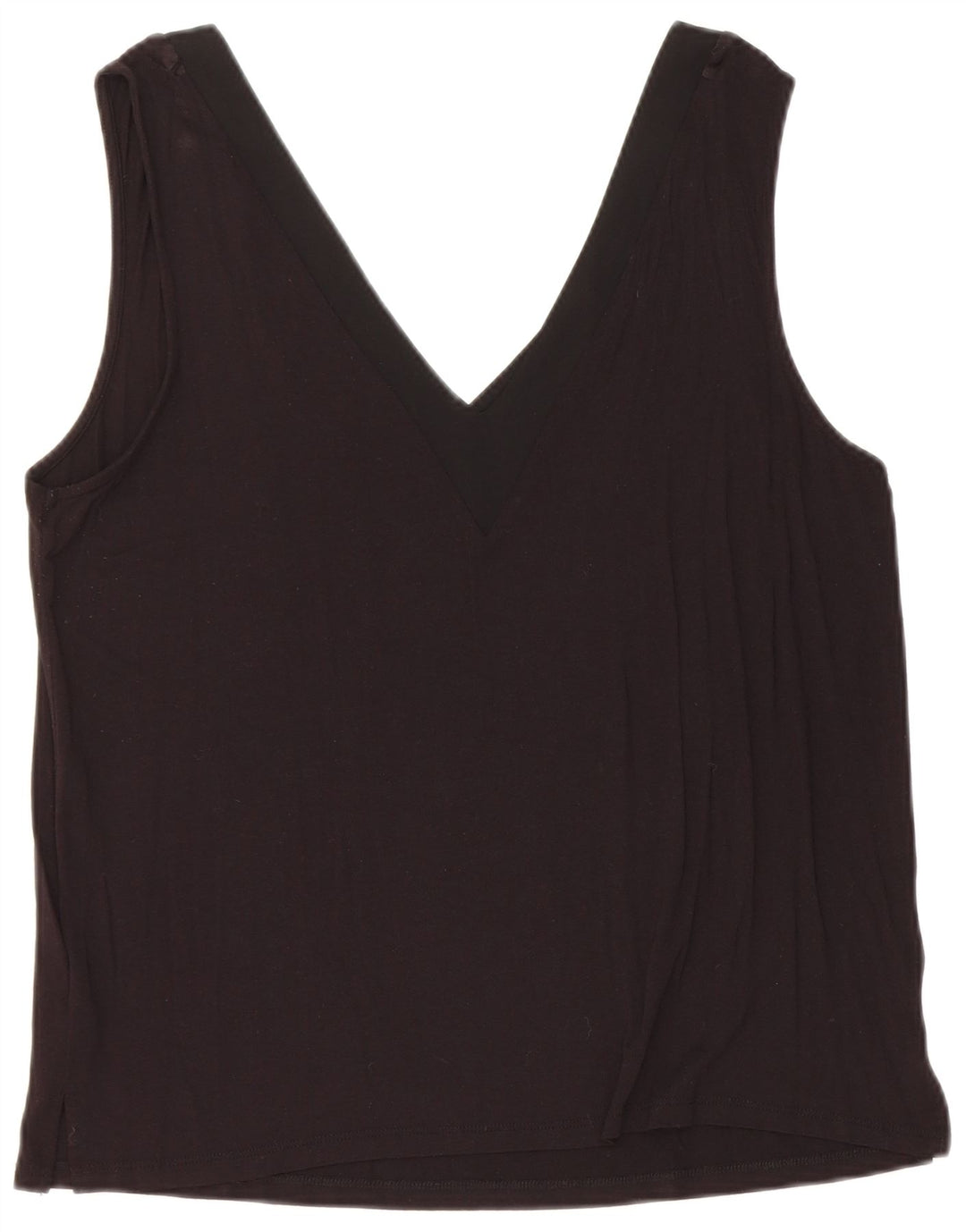 WAREHOUSE Damen Crop Vest Top UK 14 Mittelschwarze Viskose