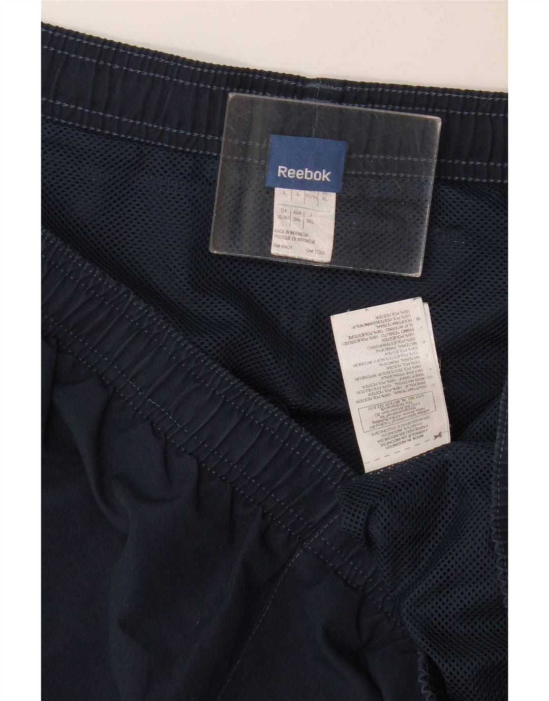 Reebok Herren-Sportshorts, groß, marineblau, Polyester