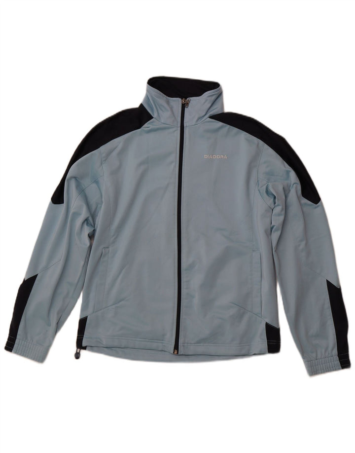 DIADORA Herren-Trainingsanzugoberteil, Jacke, Größe S, UK 36, blau, Colourblock-Polyester