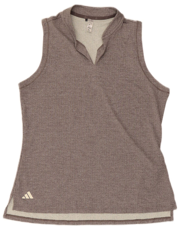 Adidas Damen Weste Top UK 12/14 Mittelgraues Polyester