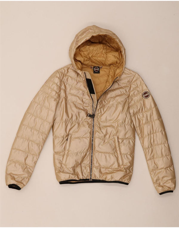 Colmar Damen Wattierte Jacke mit Kapuze IT 40 XS Gold Nylon