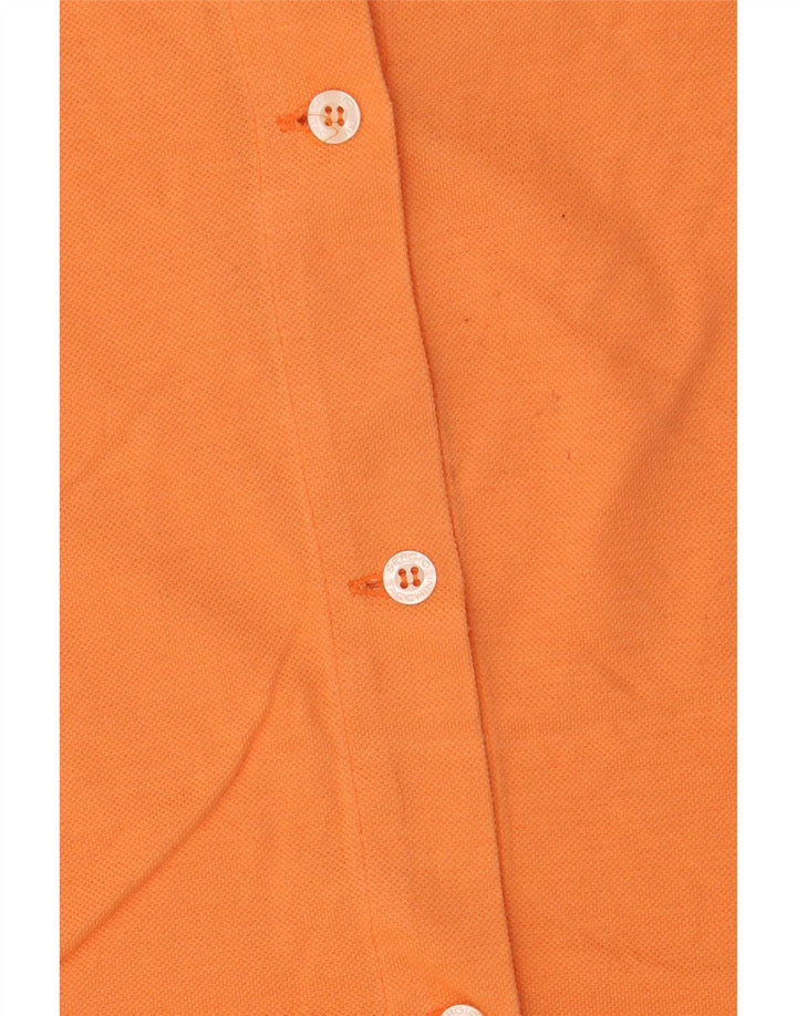 SERGIO TACCHINI Damen Kurzarm-Hemdbluse UK 14 Mittelorange