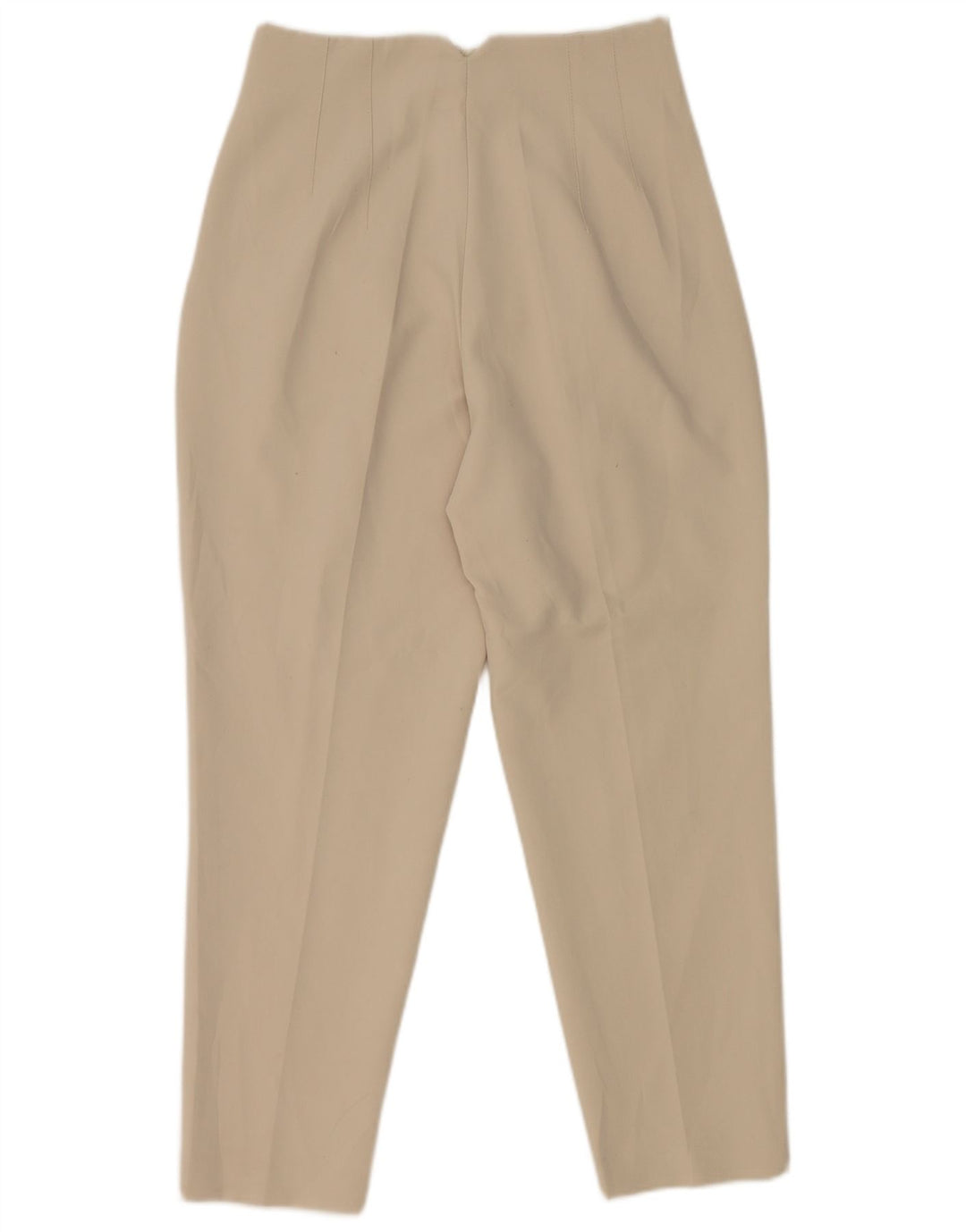 Zara Damen-Anzughose, konisch zulaufend, Größe M, W28, L26, gebrochenes Weiß, Polyester