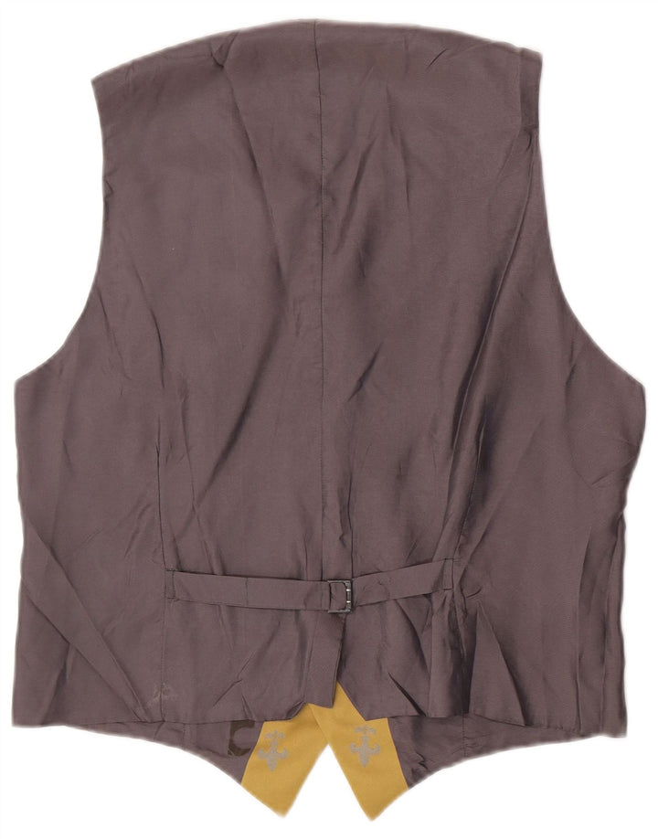 Vintage Herren Weste mit abstraktem Muster, Mittelgelb, Ikat