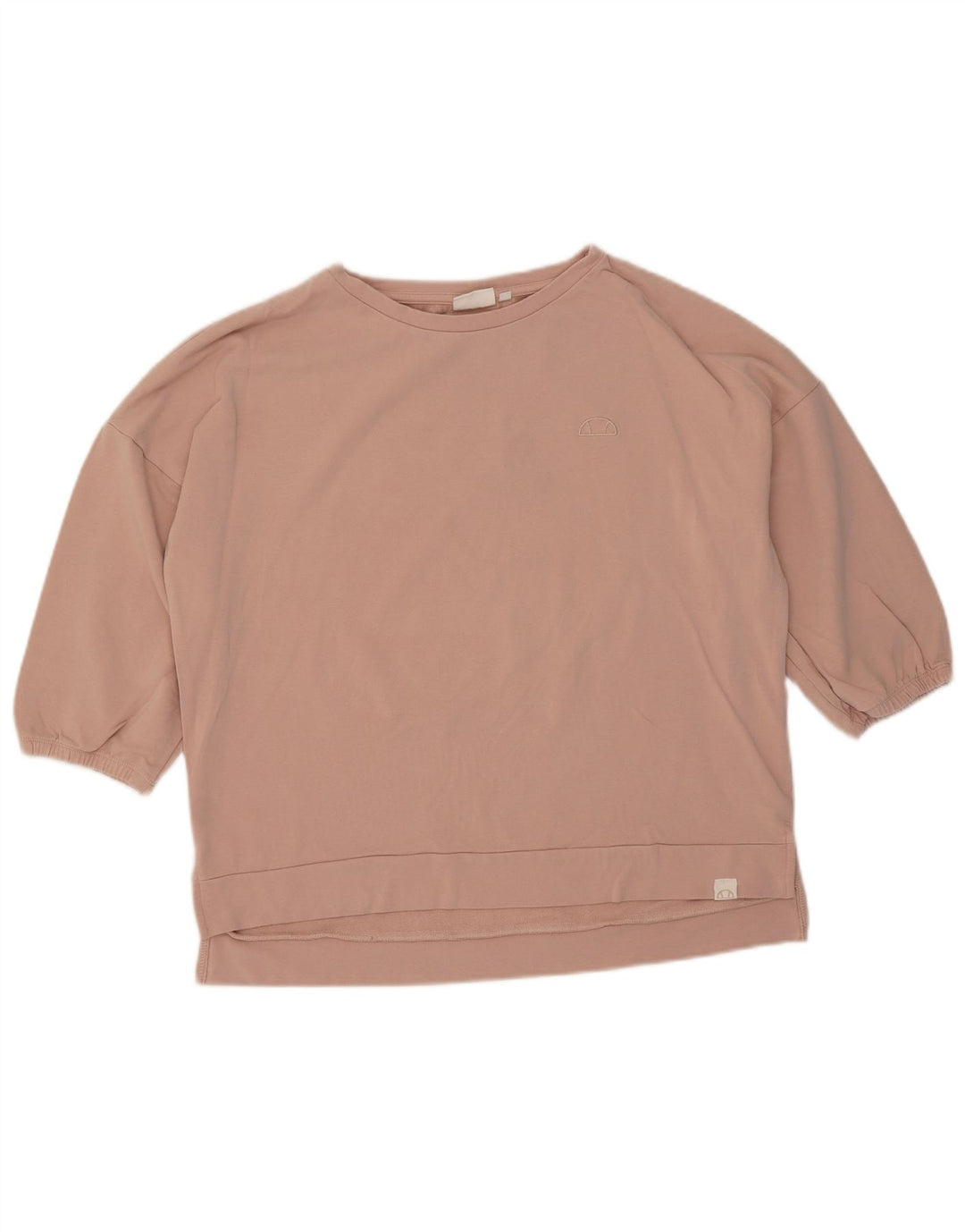 Ellesse Womens 3/4-Ärmel übergroßer Sweatshirt-Pullover UK 10 Small Pink