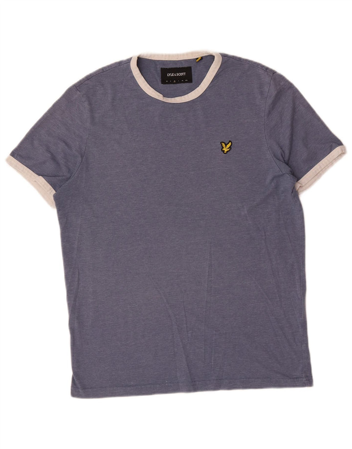 Lyle & Scott Herren T-Shirt Top Mittelblaues Polyester