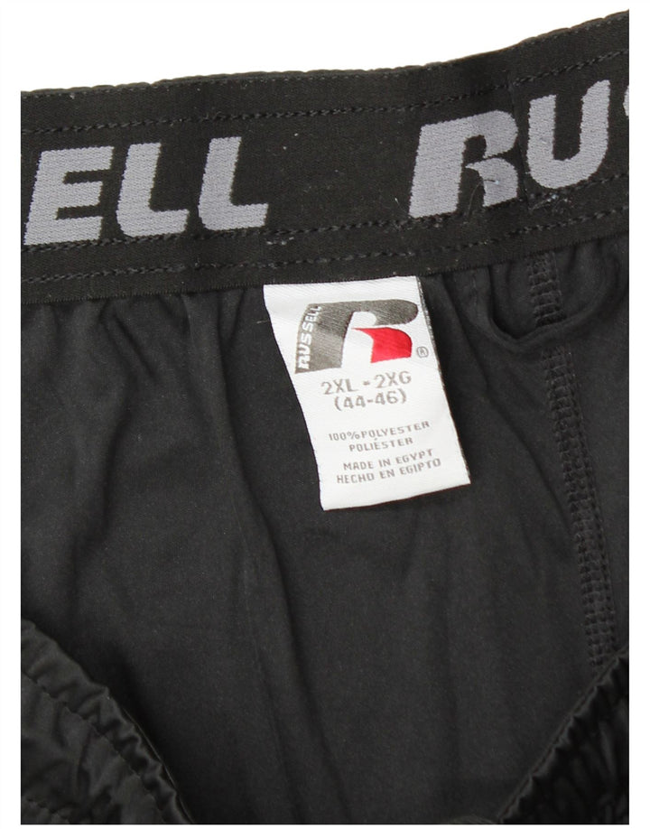 RUSSELL ATHLETIC Herren Dri-Power Sport Shorts 2XL Schwarz Polyester