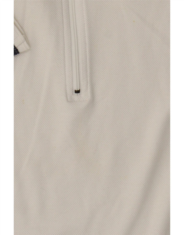 Nike Damen-Poloshirt US 4/6 Small Weiß Colourblock Baumwolle