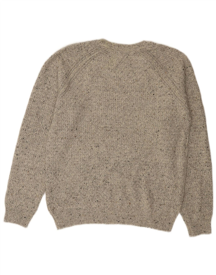 Marks & Spencer Herren-Pullover mit Rundhalsausschnitt, Mittelgrau meliert