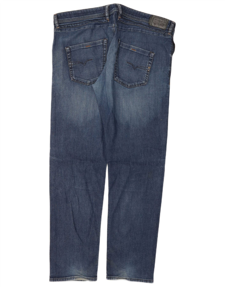 DIESEL Herren Belther Regular Slim Tapered Jeans W40 L32 Blaue Baumwolle