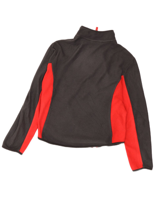 Marks & Spencer Damen Fleecejacke UK 12 Mittelrotes Colourblock-Polyester