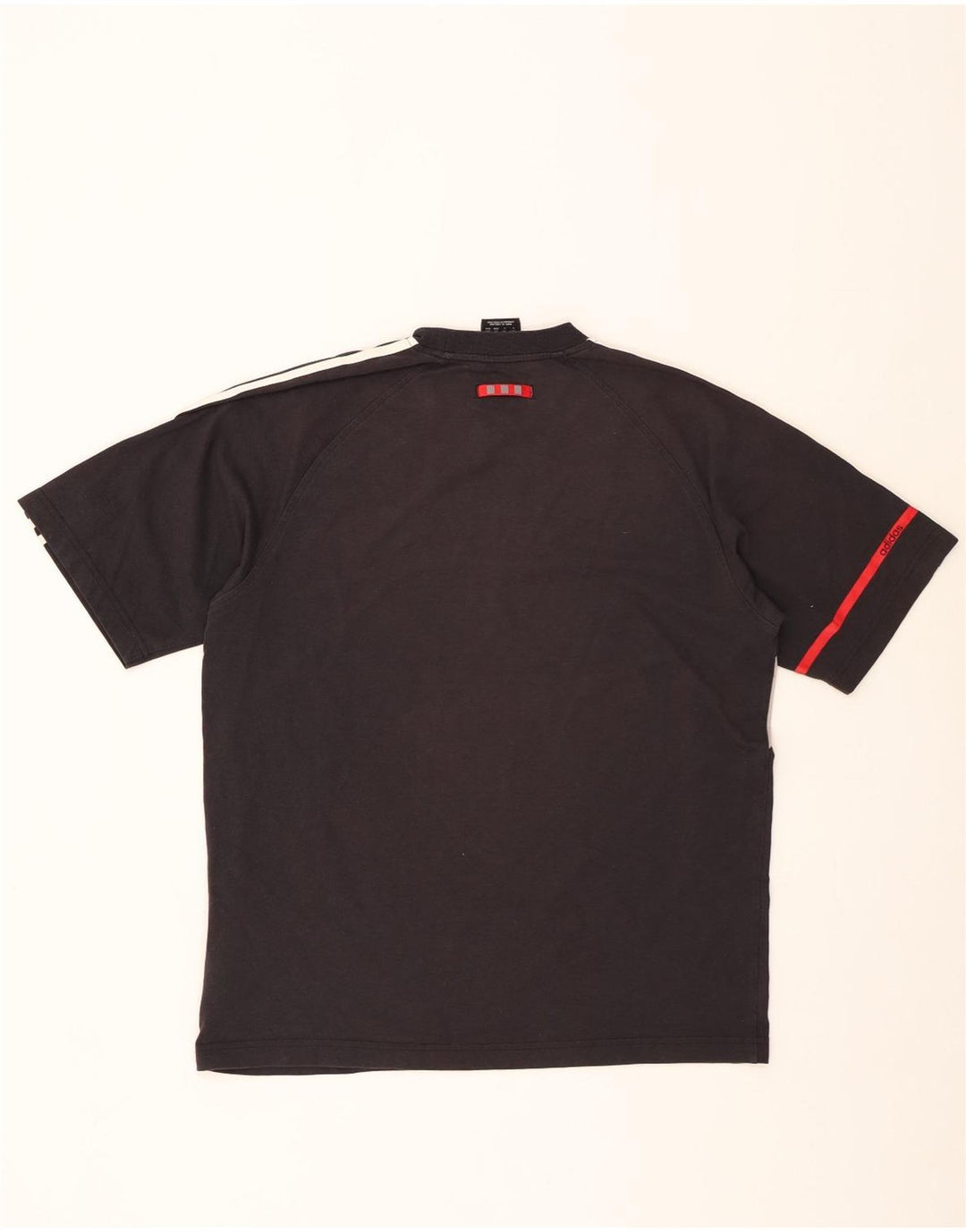 ADIDAS Herren T-Shirt Top Large Schwarz Colourblock Baumwolle