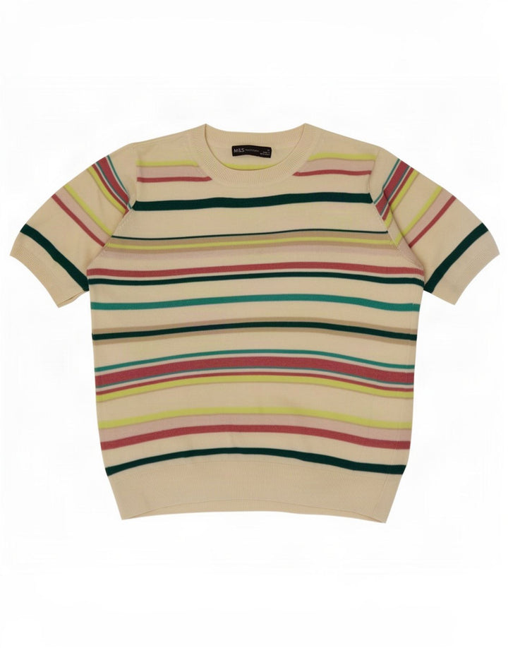 Marks & Spencer Damen-Pullover mit Rundhalsausschnitt, Gr. 12, mittelmehrfarbig