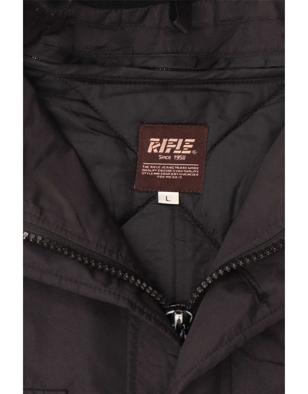 Rifle Herren Militärjacke UK 40 Large Schwarz Polyester