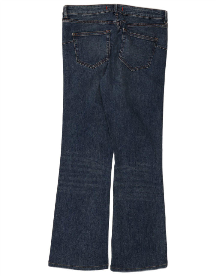 Zara Damen Bootcut Jeans EU 42 Large W32 L29 Blaue Baumwolle