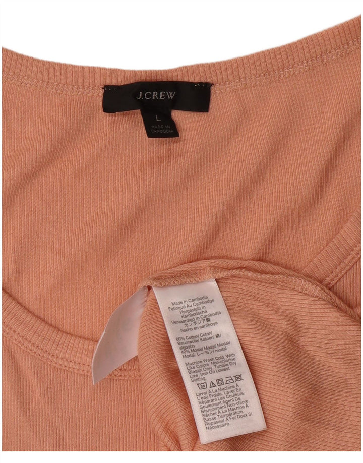 J. Crew Damen Weste Top UK 14 Large Orange Baumwolle