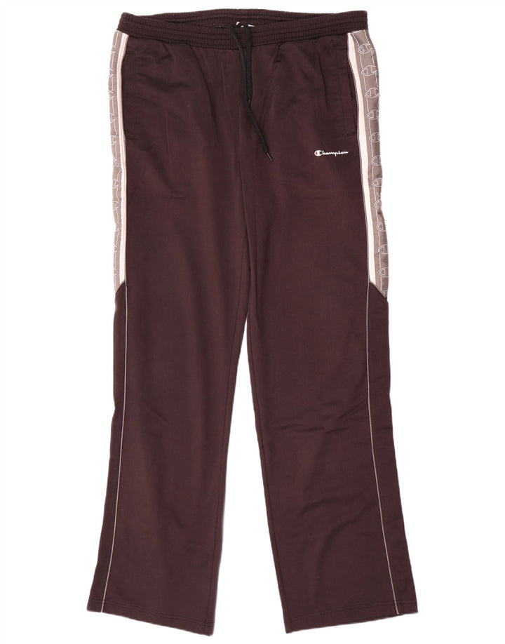 Champion Herren-Trainingshose mit Grafik, groß, schwarzes Farbblock-Polyester