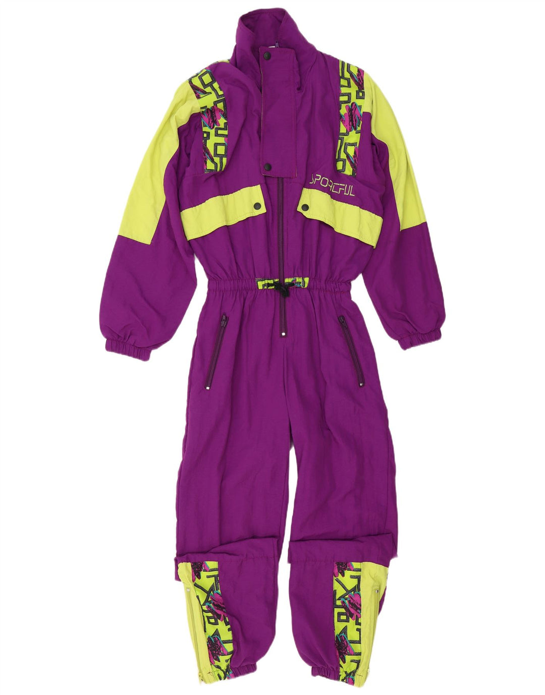 Sportful Damen-Skioverall mit Grafik, IT 44, Mittelviolett, Farbblock