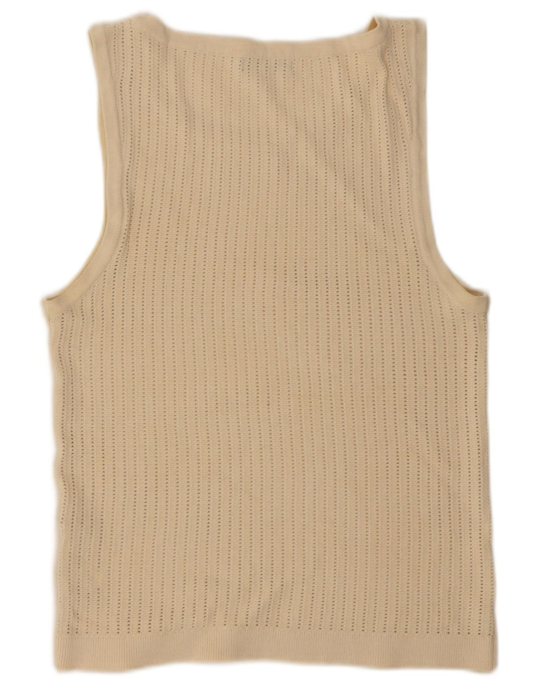 Zara Damen Weste Top UK 14 Large Beige Viskose