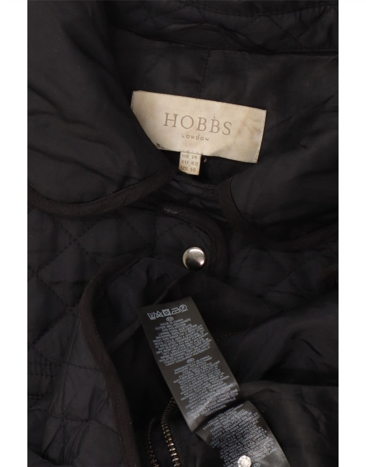 Hobbs Damen Steppmantel UK 14 Medium Schwarz Polyamid