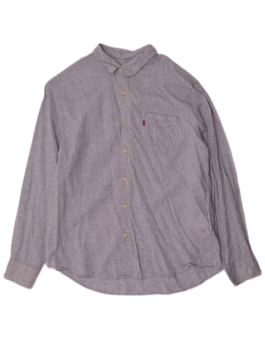 Levi's Herren Standard-Hemd, groß, blaues Leinen