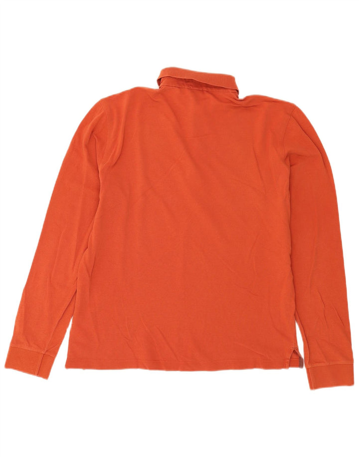 Hugo Boss Herren Langarm-Poloshirt Small Orange