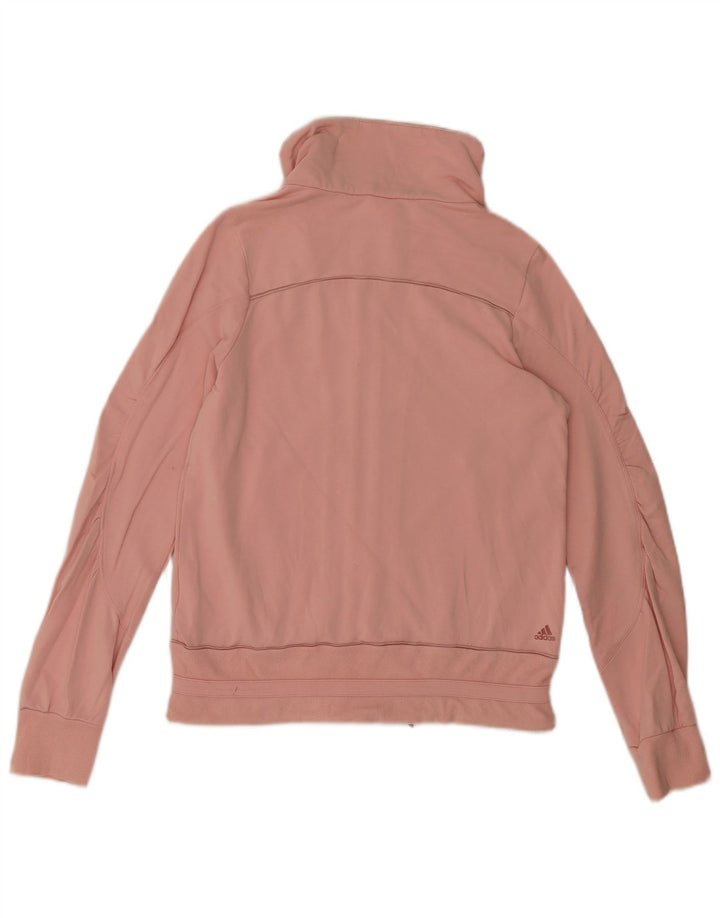 Adidas Damen Trainingsanzug Top Jacke UK 12 Mittelrosa Modal