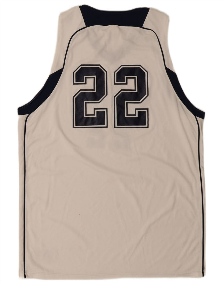 Russell Athletic Herren-Top mit Grafik, groß, weißes Farbblock-Polyester