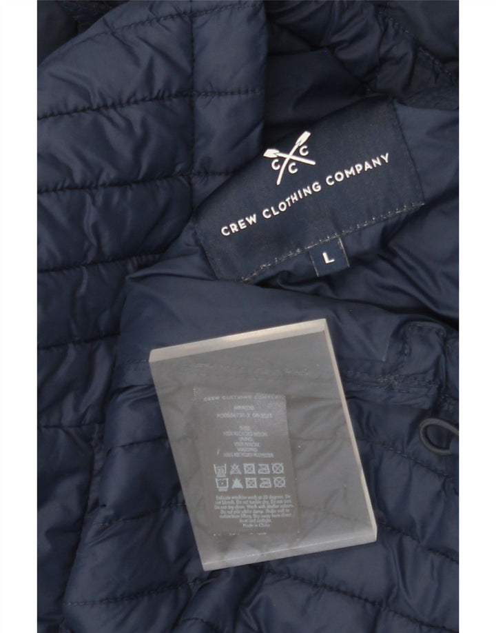 J. CREW Herren-Jacke mit Kapuze, gepolstert, Größe 40, Marineblau, Nylon