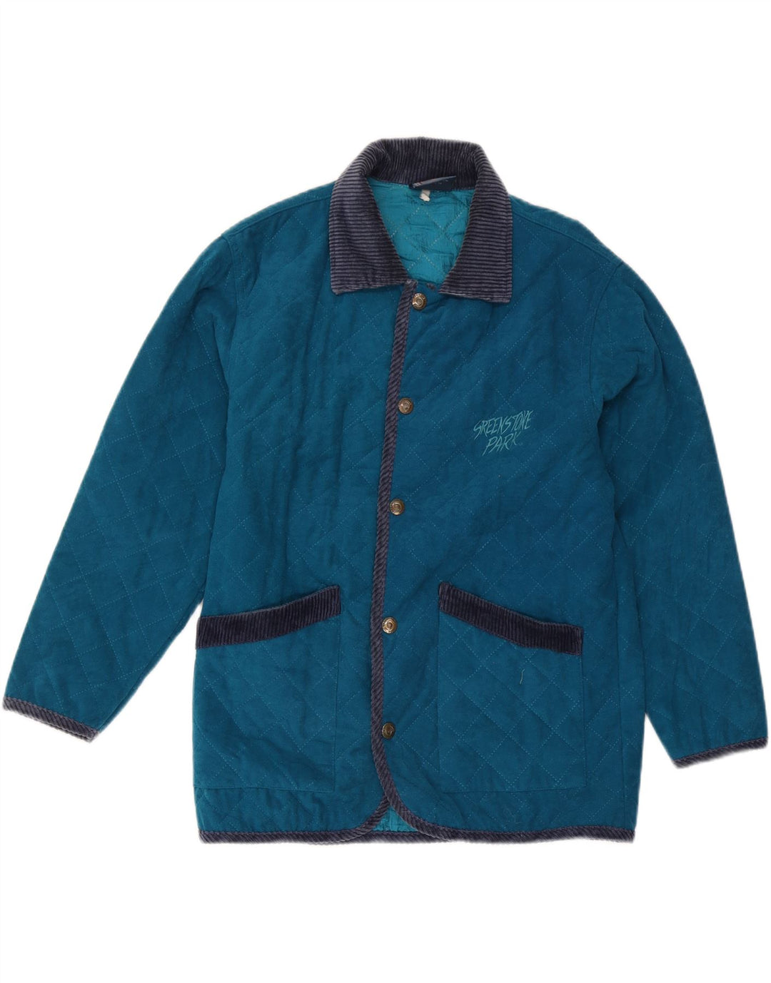 Greenstone Park Herren Steppjacke UK 38 Mittelblaues Polyester