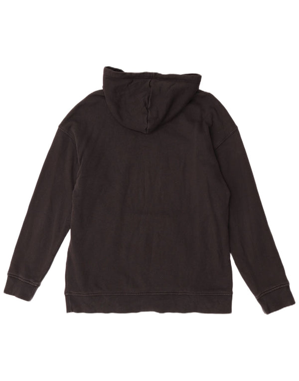 Adidas Damen Graphic Hoodie Pullover UK 16 Große schwarze Baumwolle