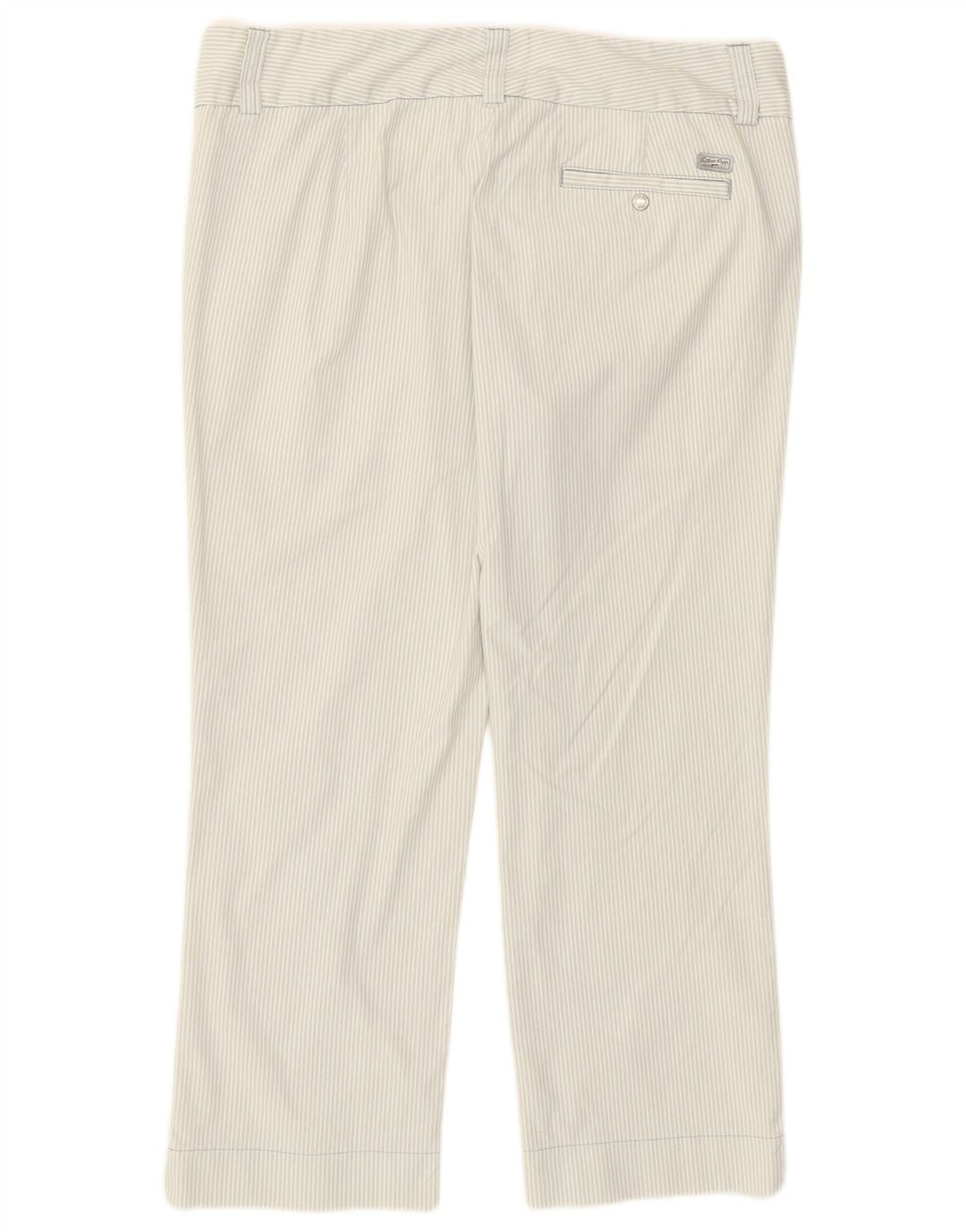 Calvin Klein Damen Golf-Cropped-Hose US 12 Medium W30 L23 Grau gestreift