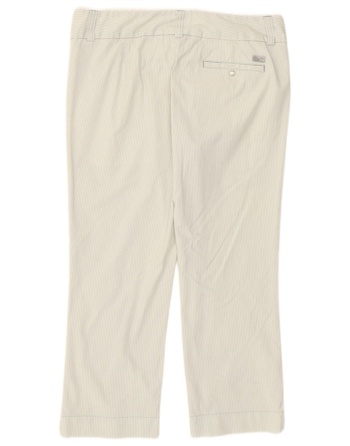Calvin Klein Damen Golf-Cropped-Hose US 12 Medium W30 L23 Grau gestreift