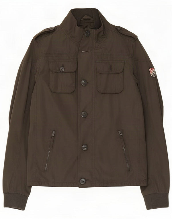 Tommy Hilfiger Herren Militärjacke UK 38 Medium Khaki Polyester