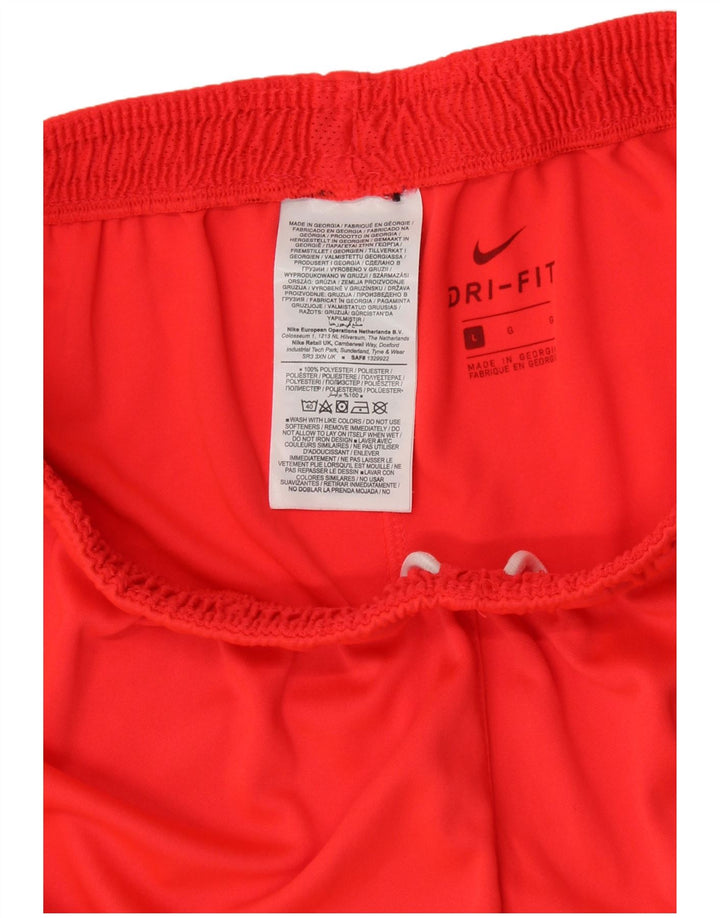 Nike Herren Dri Fit Graphic Sportshorts, groß, orangefarbenes Polyester