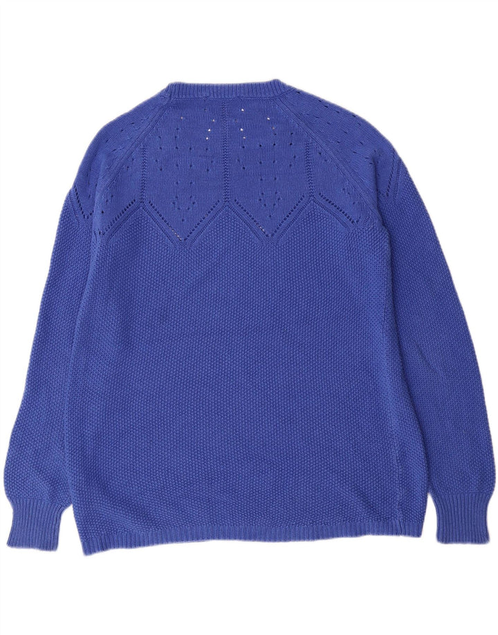 OASIS Womens Crew Neck Jumper Sweater UK 10 Small Blue Cotton Vintage Oasis and Second-Hand Oasis from Messina Hembry 
