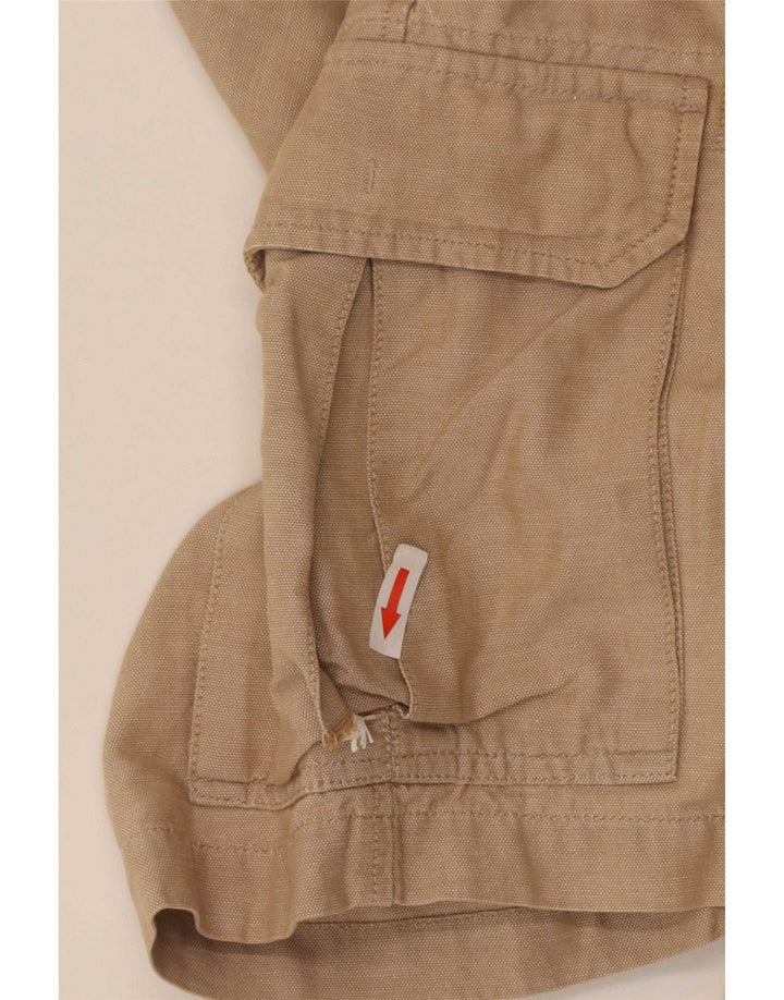 Massimo Dutti Herren Cargoshorts EU 38 Small W30 Beige Baumwolle