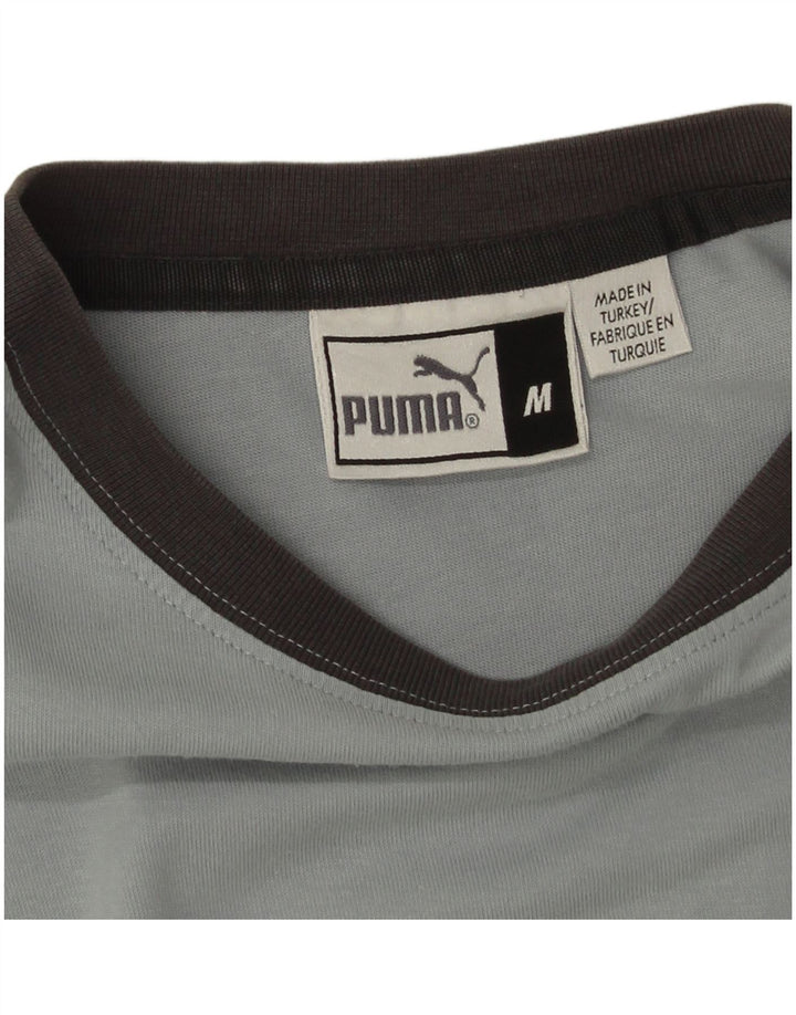 Puma Damen Graphic T-Shirt Top UK 14 Mittelblau Farbblock