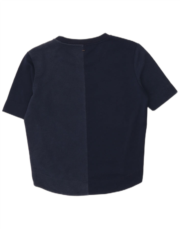G-Star Damen Übergroßes T-Shirt-Oberteil UK 10 Small Marineblau Polyester